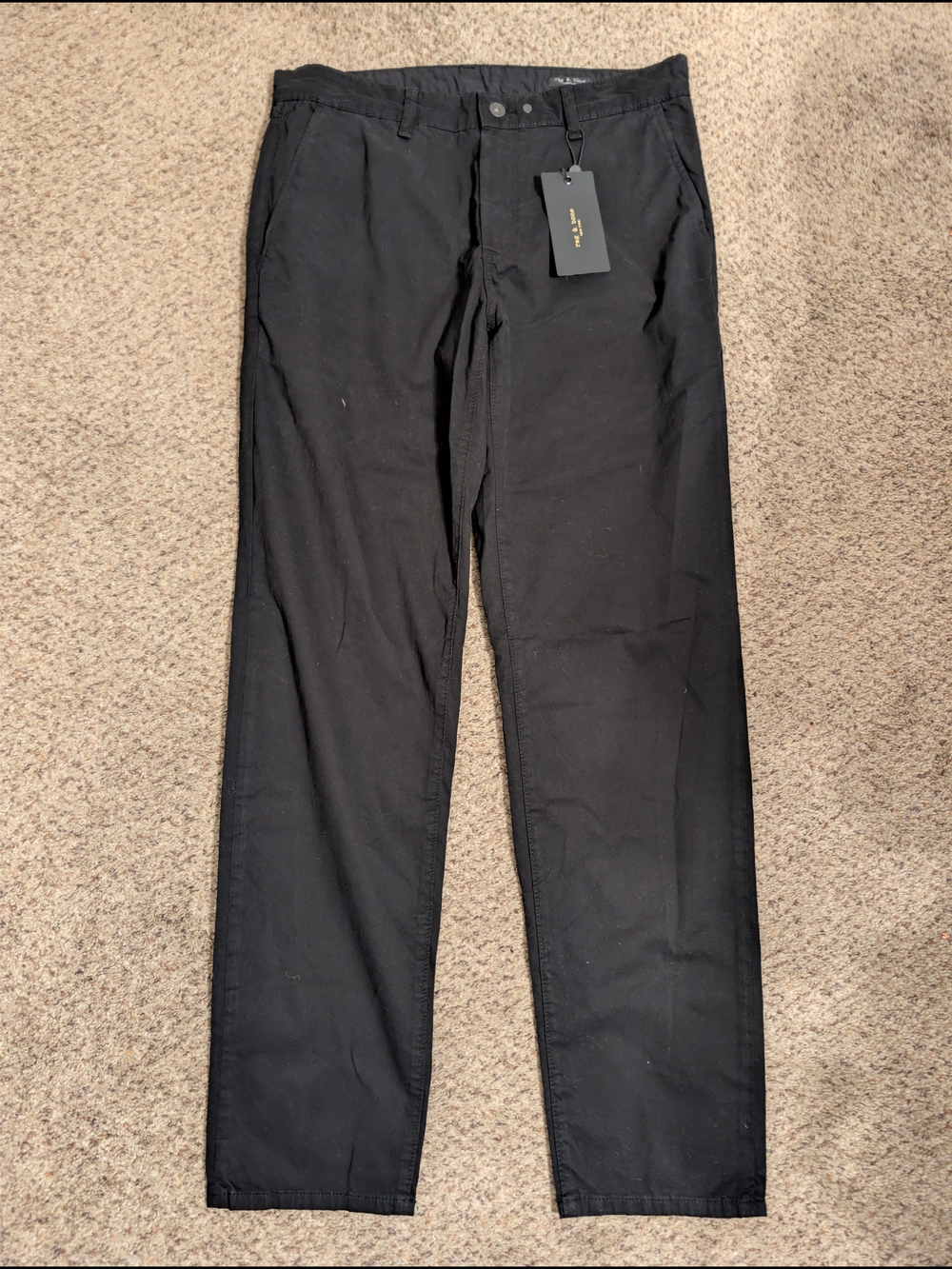 NWT rag & bone Men’s Standard Chi Chino Pants Black Size 32x32